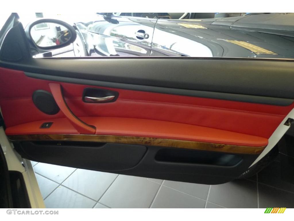 2007 3 Series 328i Convertible - Alpine White / Coral Red/Black photo #35
