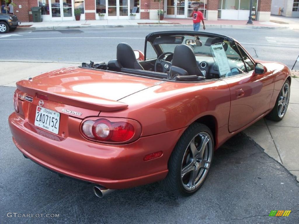 2005 MX-5 Miata MAZDASPEED Grand Touring Roadster - Lava Orange Mica / Black photo #16