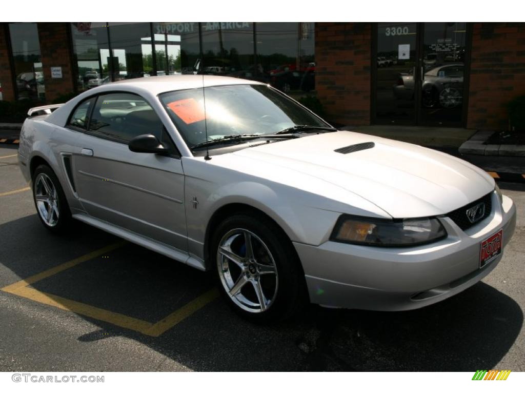 2001 Mustang V6 Coupe - Silver Metallic / Medium Graphite photo #1