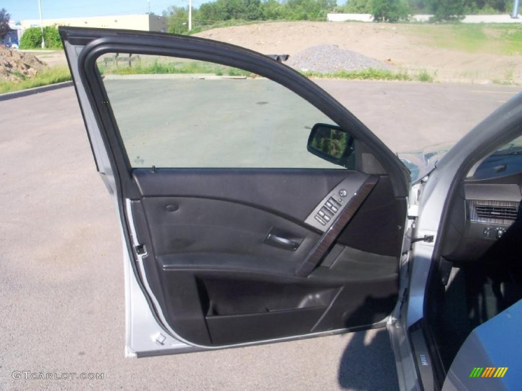2005 BMW 5 Series 545i Sedan Black Door Panel Photo #31782353
