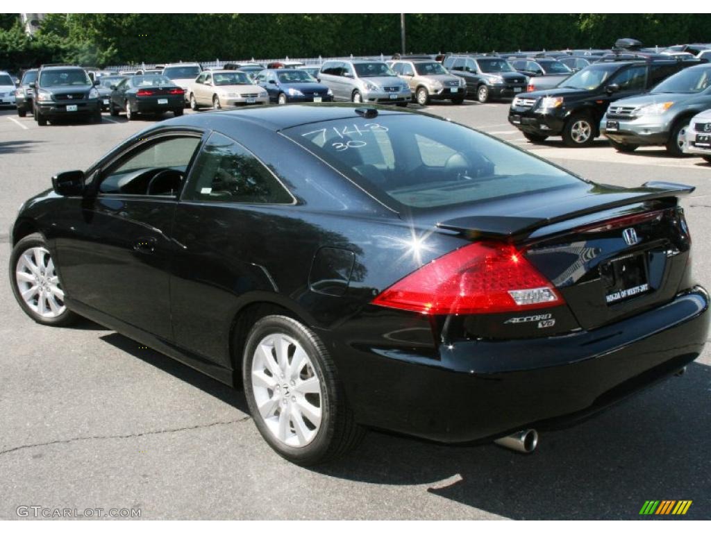 2007 Accord EX V6 Coupe - Nighthawk Black Pearl / Black photo #8