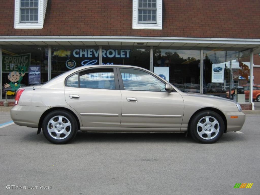 2003 Elantra GLS Sedan - Champagne Beige / Beige photo #5