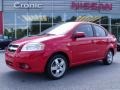 2007 Victory Red Chevrolet Aveo LT Sedan  photo #1