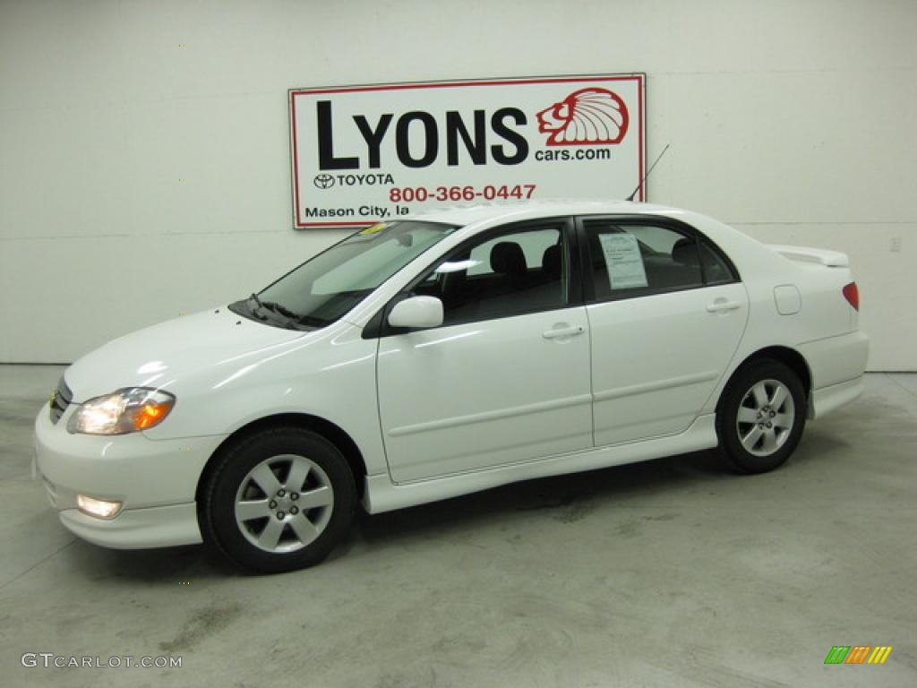2003 Corolla S - Super White / Black photo #1