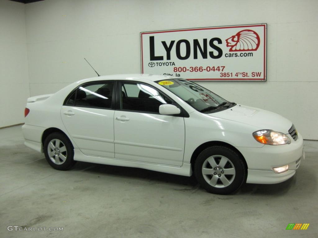 2003 Corolla S - Super White / Black photo #19