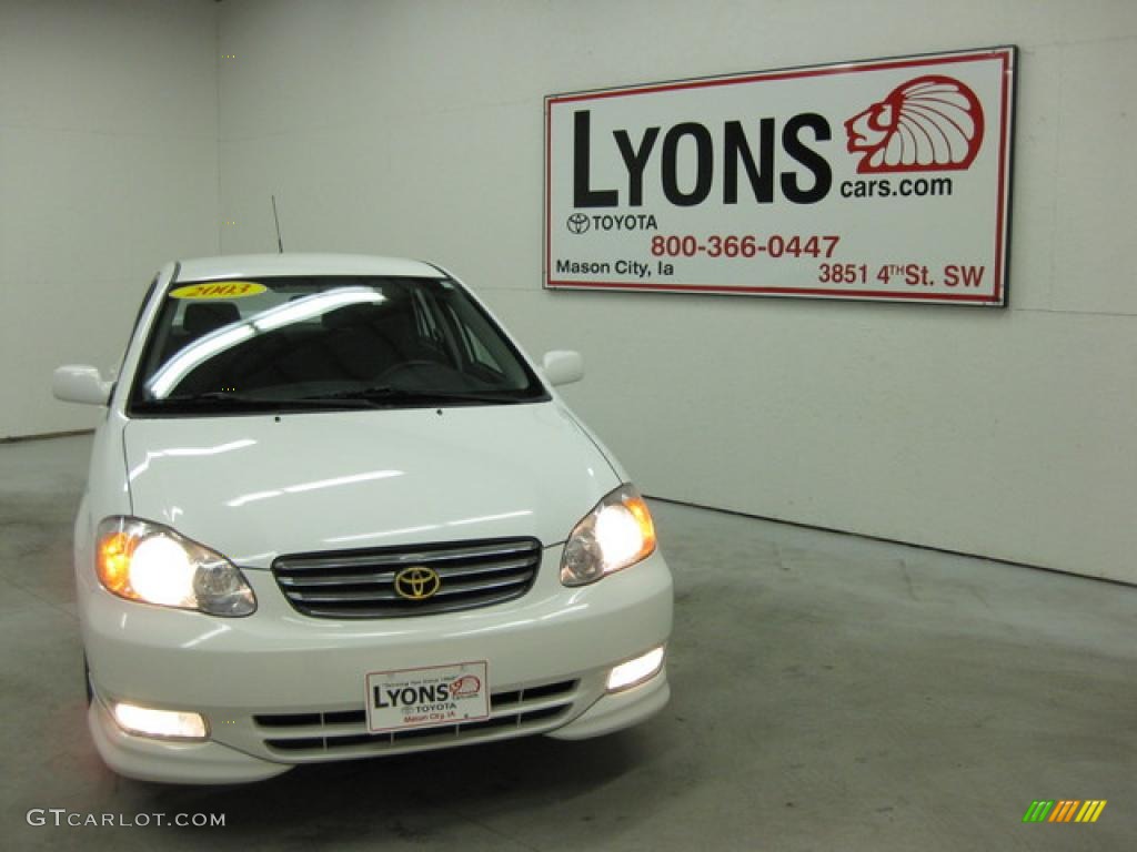 2003 Corolla S - Super White / Black photo #20
