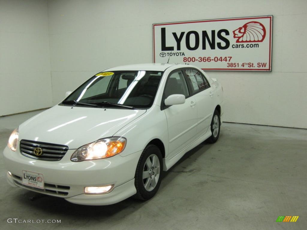 2003 Corolla S - Super White / Black photo #23