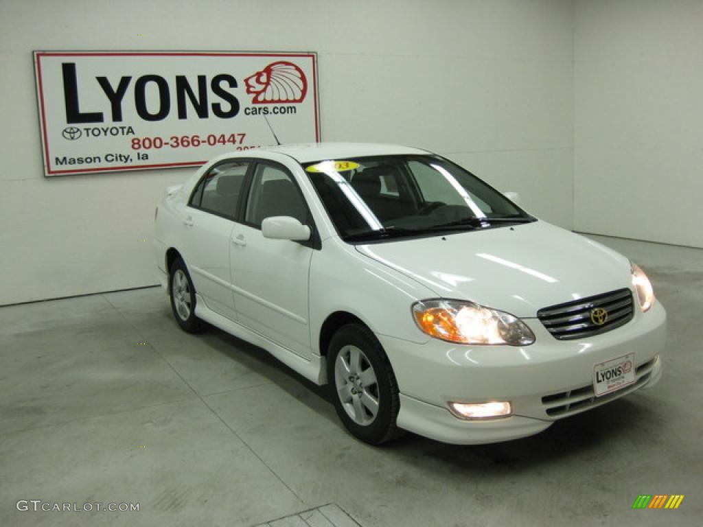 2003 Corolla S - Super White / Black photo #25