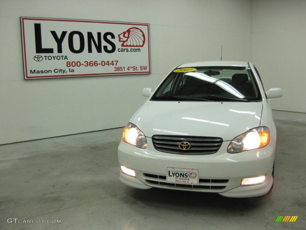 2003 Corolla S - Super White / Black photo #26