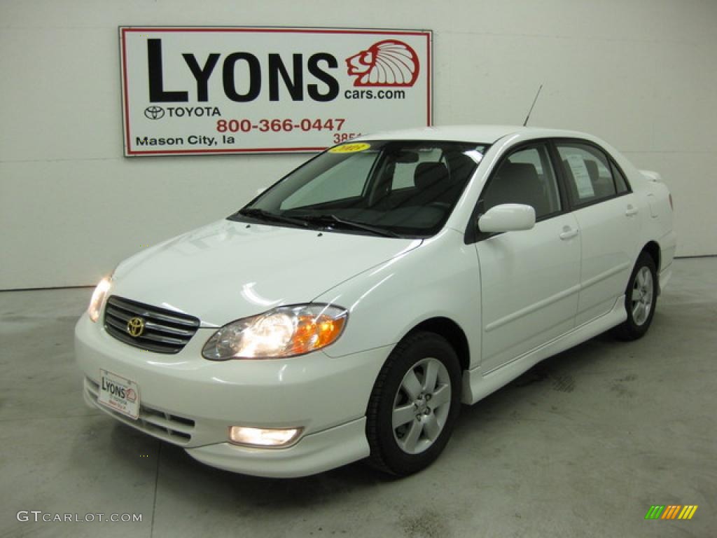 2003 Corolla S - Super White / Black photo #27