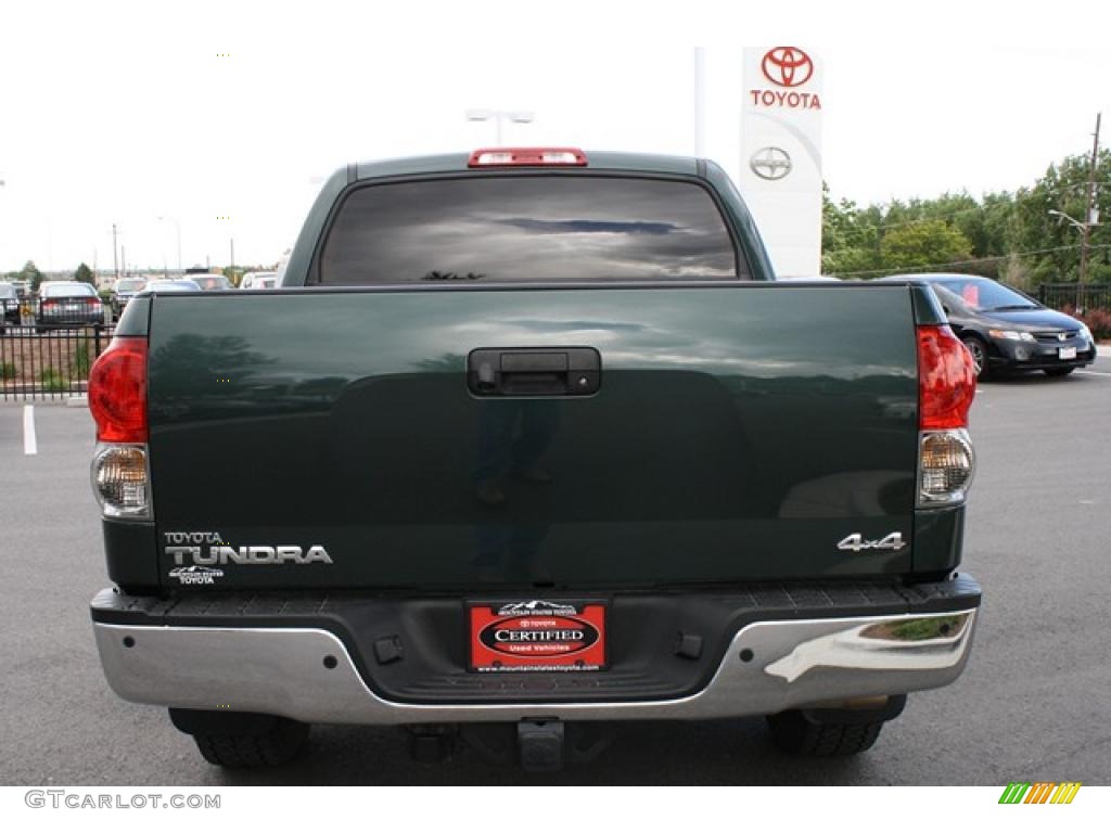 2008 Tundra Limited CrewMax 4x4 - Timberland Green Mica / Red Rock photo #3