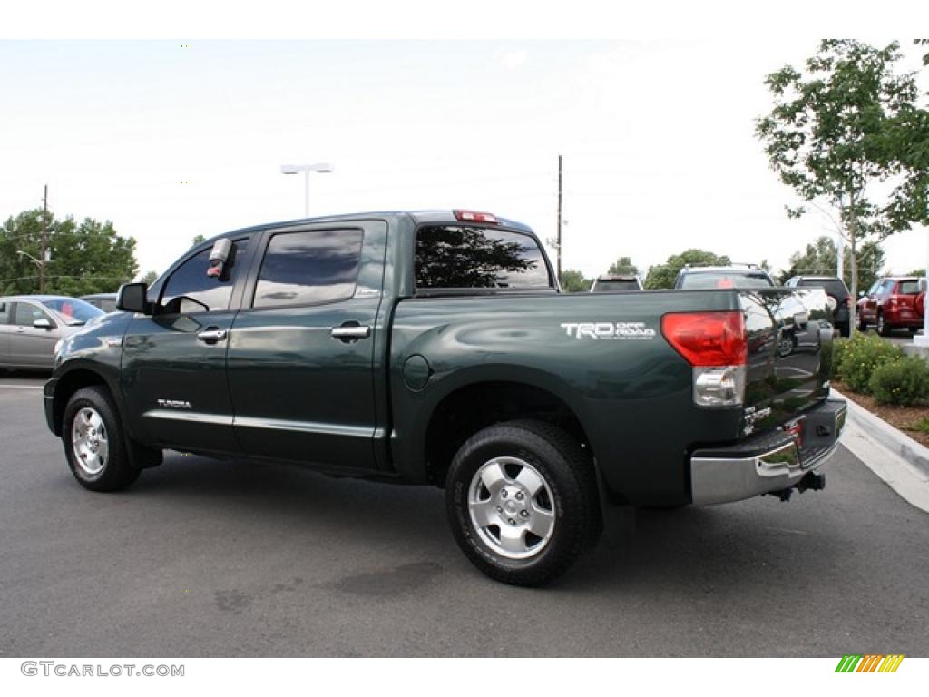 2008 Tundra Limited CrewMax 4x4 - Timberland Green Mica / Red Rock photo #4