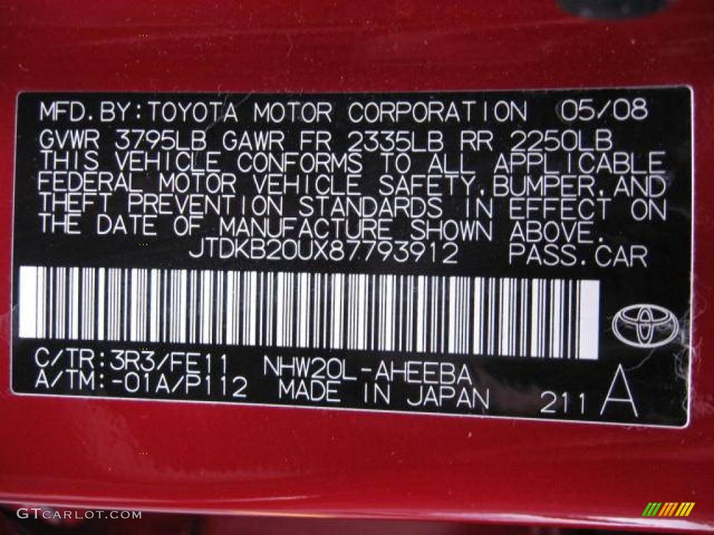 2008 Prius Hybrid - Barcelona Red Metallic / Gray photo #15
