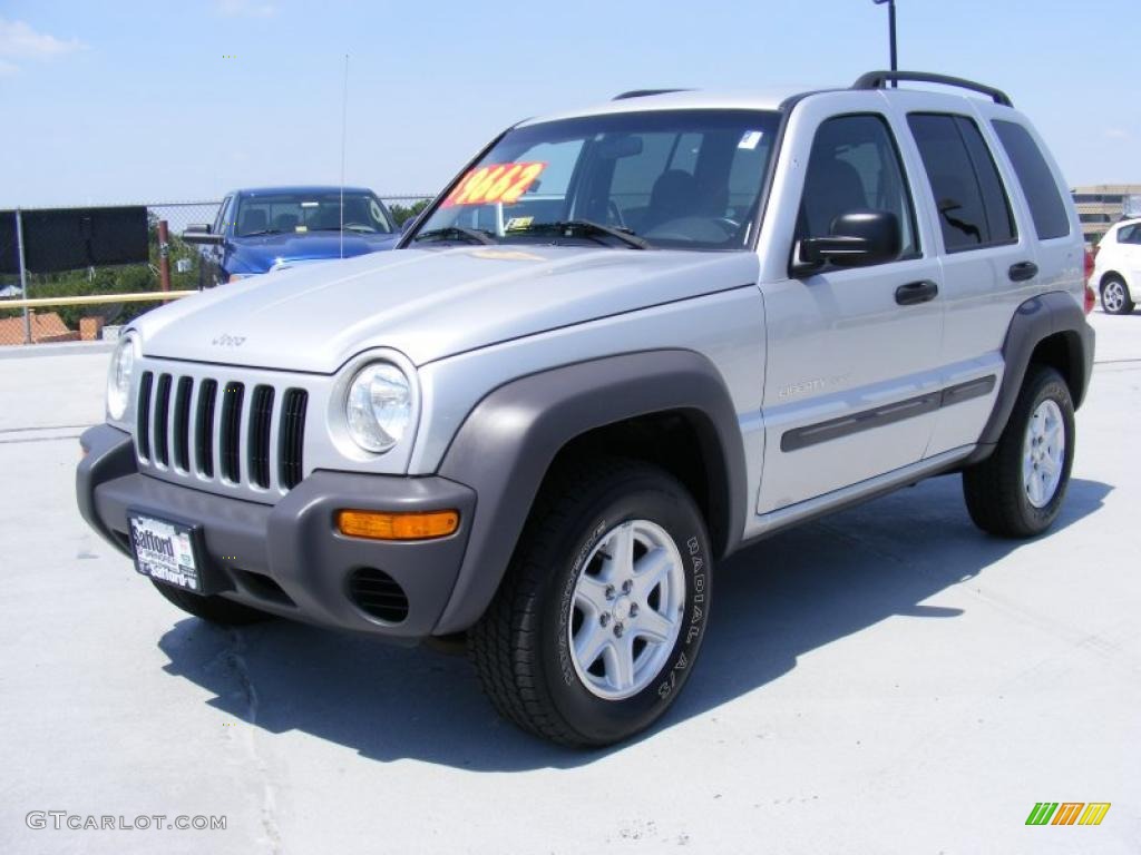 2002 Liberty Sport 4x4 - Bright Silver Metallic / Dark Slate Gray photo #1