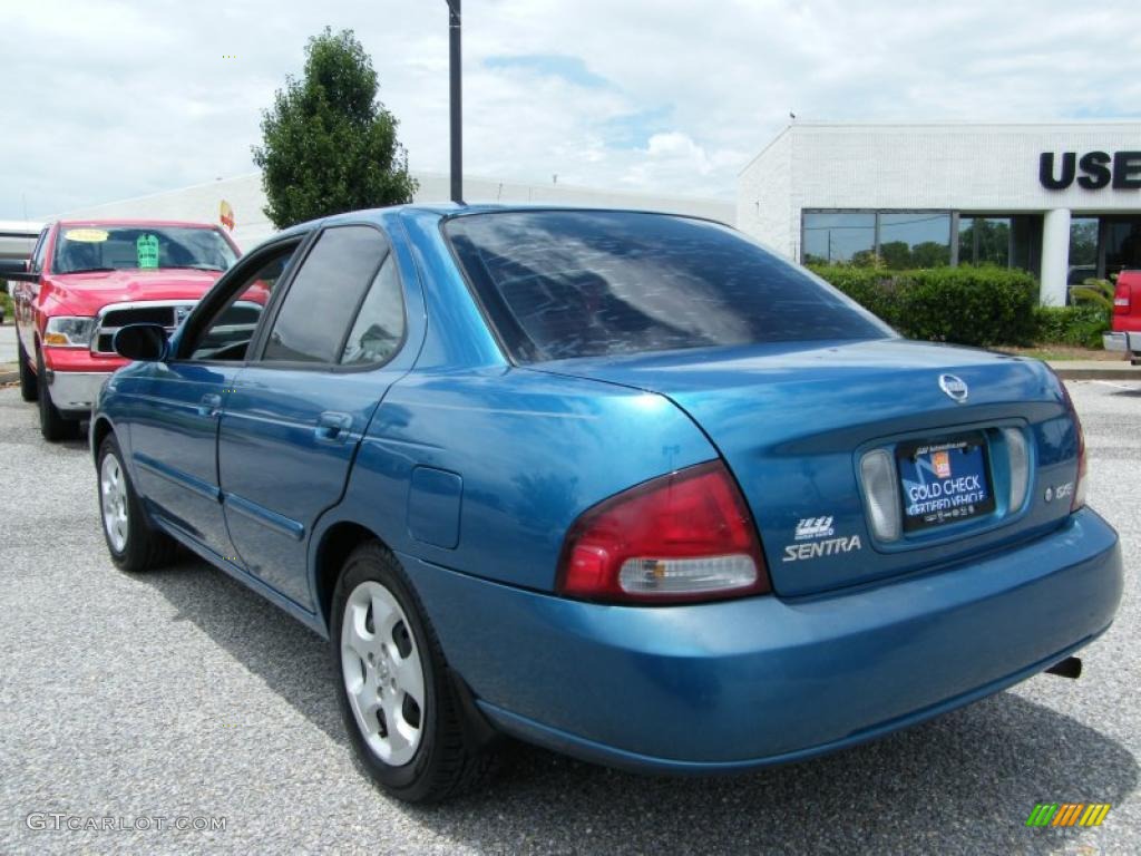 2003 Sentra GXE - Vibrant Blue Metallic / Stone Gray photo #3