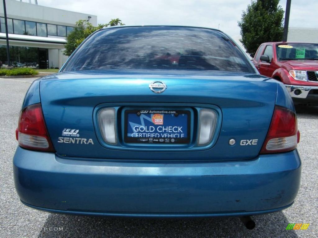 2003 Sentra GXE - Vibrant Blue Metallic / Stone Gray photo #4