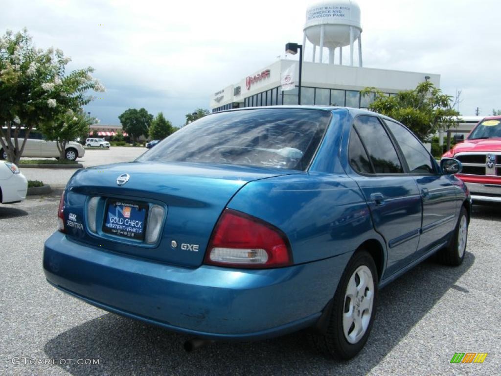 2003 Sentra GXE - Vibrant Blue Metallic / Stone Gray photo #5