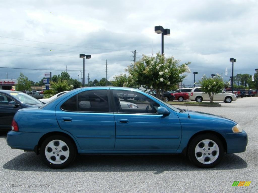 2003 Sentra GXE - Vibrant Blue Metallic / Stone Gray photo #6