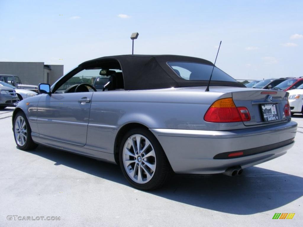 2004 3 Series 330i Convertible - Silver Grey Metallic / Black photo #10