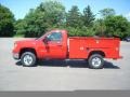 Fire Red 2010 GMC Sierra 2500HD Work Truck Regular Cab 4x4 Chassis Commercial