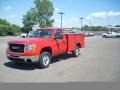 2010 Fire Red GMC Sierra 2500HD Work Truck Regular Cab 4x4 Chassis Commercial  photo #2
