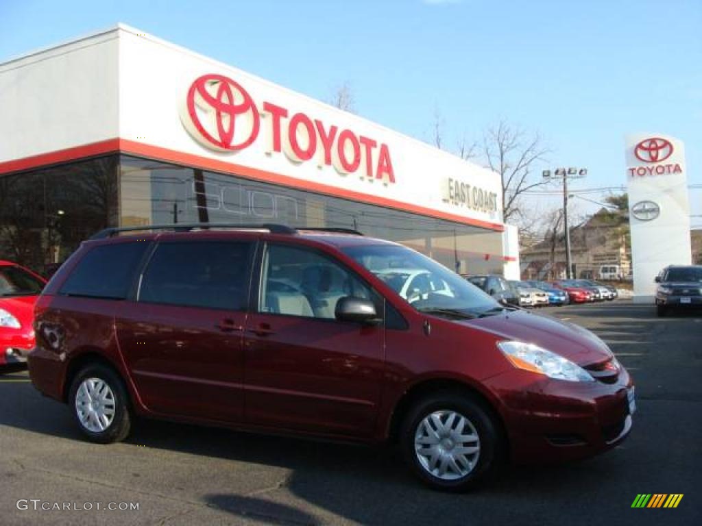 2006 Sienna LE - Salsa Red Pearl / Stone Gray photo #1