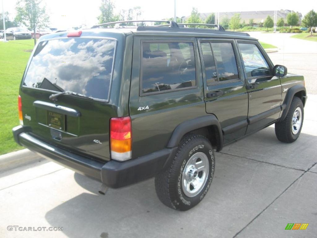 1998 Cherokee Sport 4x4 - Moss Green Pearl / Mist Gray photo #3