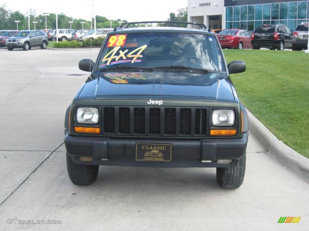 1998 Cherokee Sport 4x4 - Moss Green Pearl / Mist Gray photo #8
