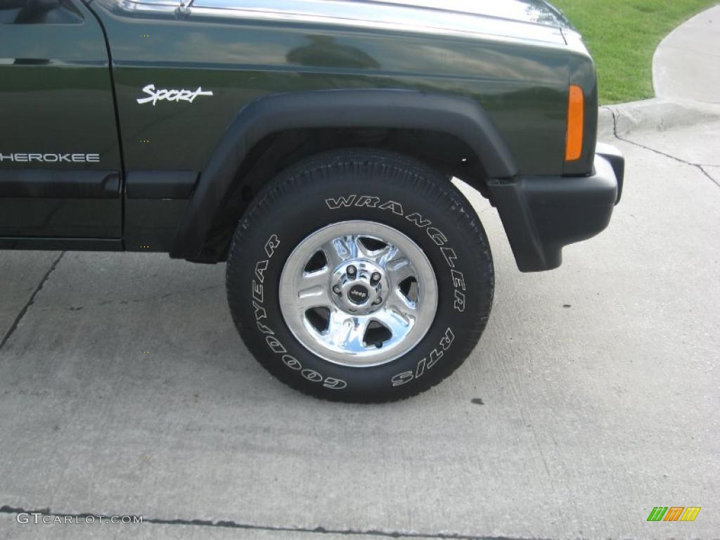 1998 Cherokee Sport 4x4 - Moss Green Pearl / Mist Gray photo #11