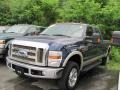 2008 Dark Blue Pearl Metallic Ford F350 Super Duty Lariat Crew Cab 4x4  photo #3