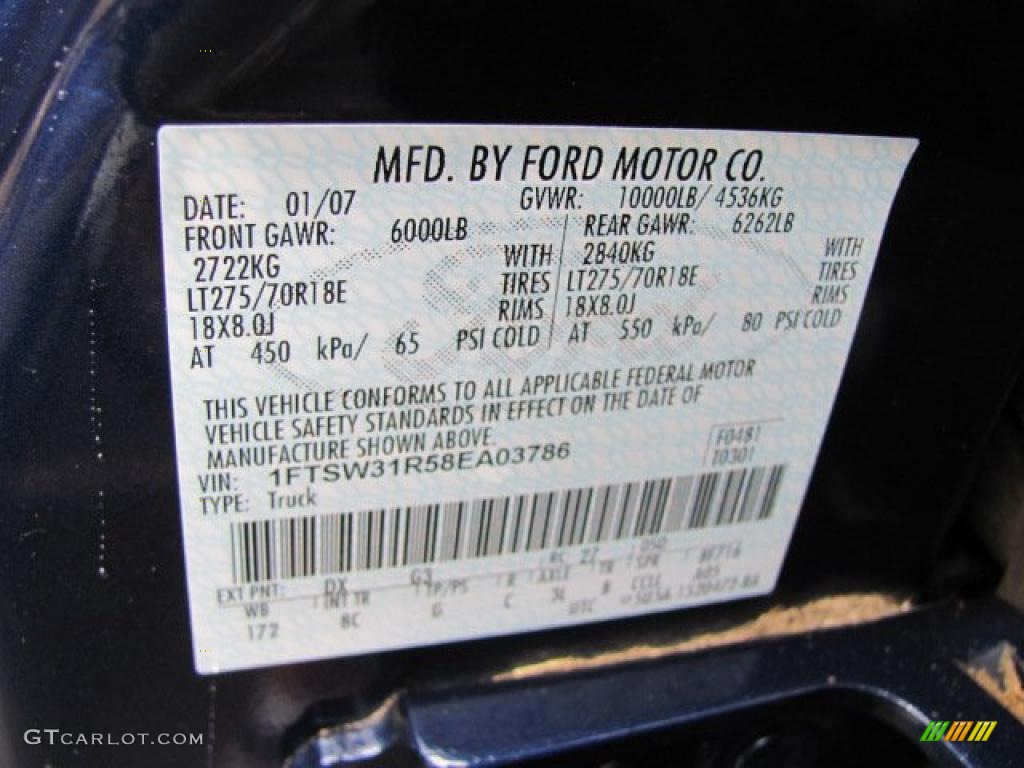 2008 F350 Super Duty Lariat Crew Cab 4x4 - Dark Blue Pearl Metallic / Camel photo #15