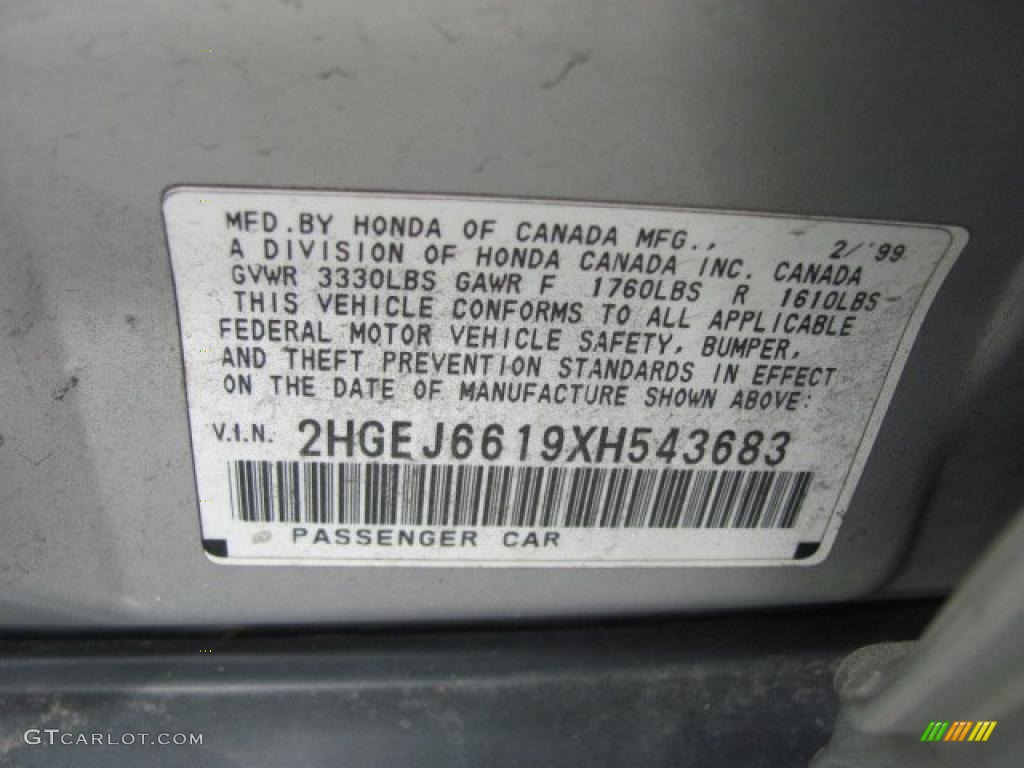 1999 Civic VP Sedan - Vogue Silver Metallic / Gray photo #20