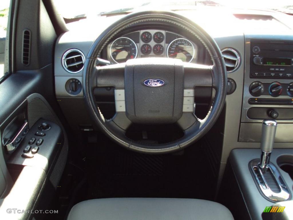 2005 F150 XLT SuperCrew 4x4 - Silver Metallic / Medium Flint/Dark Flint Grey photo #6