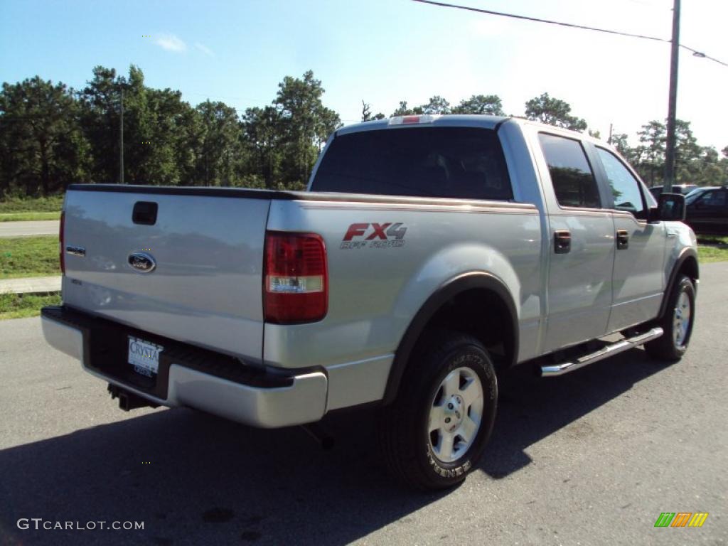 2005 F150 XLT SuperCrew 4x4 - Silver Metallic / Medium Flint/Dark Flint Grey photo #8