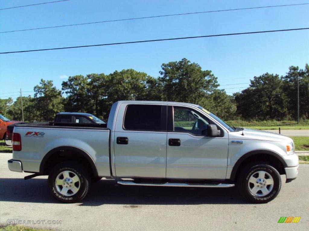 2005 F150 XLT SuperCrew 4x4 - Silver Metallic / Medium Flint/Dark Flint Grey photo #9