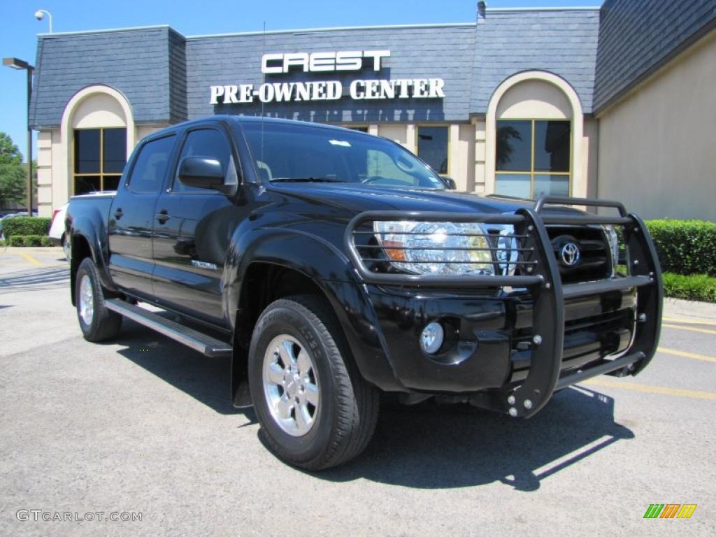 2006 Tacoma V6 PreRunner Double Cab - Black Sand Pearl / Taupe photo #1