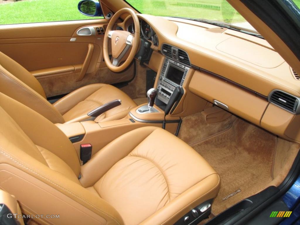 2007 911 Carrera 4 Cabriolet - Cobalt Blue Metallic / Natural Leather Brown photo #14