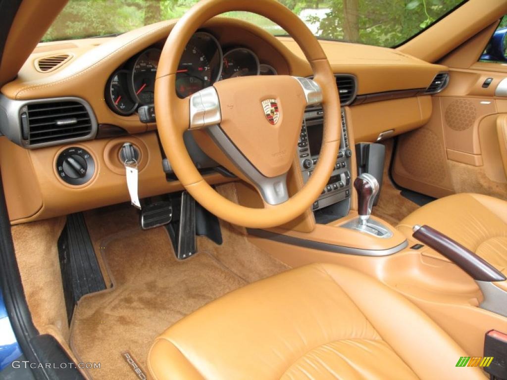 2007 911 Carrera 4 Cabriolet - Cobalt Blue Metallic / Natural Leather Brown photo #18