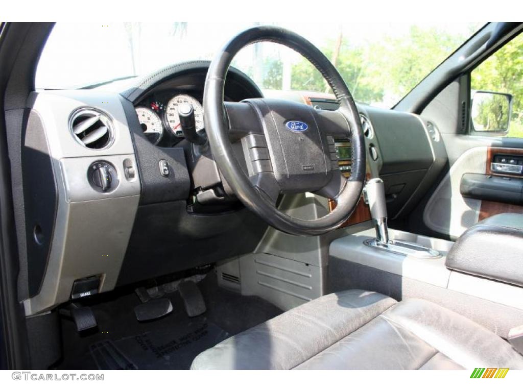 2004 F150 Lariat SuperCrew 4x4 - Medium Wedgewood Blue Metallic / Black photo #73