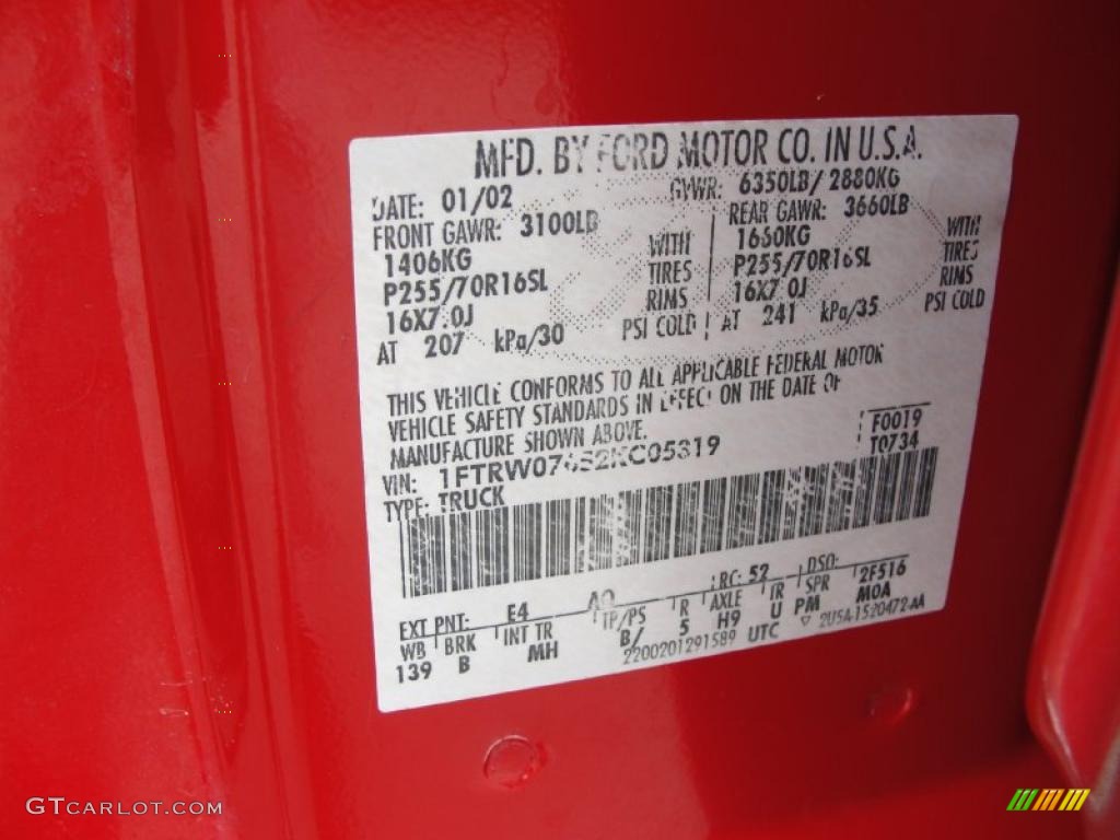 2002 F150 XLT SuperCrew - Bright Red / Medium Parchment photo #45