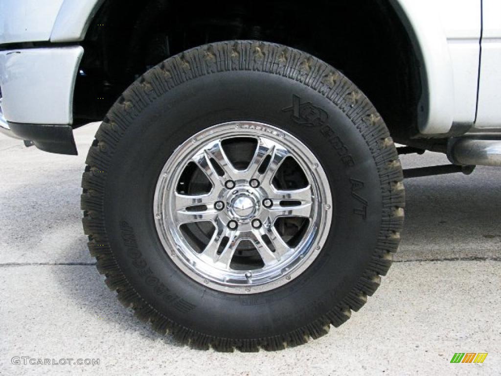 2005 F150 XLT SuperCrew 4x4 - Silver Metallic / Medium Flint/Dark Flint Grey photo #4