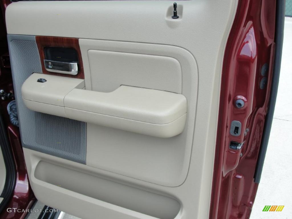 2006 F150 Lariat SuperCrew - Dark Toreador Red Metallic / Tan photo #31