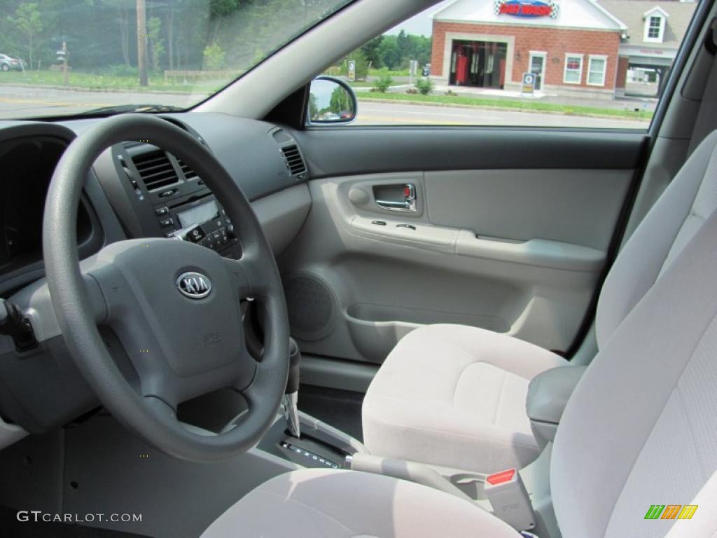 2008 Spectra EX Sedan - Ice Blue / Gray photo #22