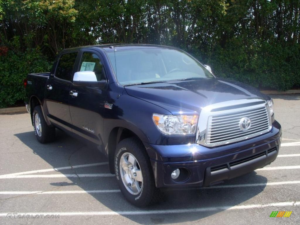 2010 Tundra Limited CrewMax - Nautical Blue Metallic / Sand Beige photo #1