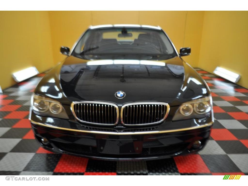 2008 7 Series 750Li Sedan - Azurite Black Metallic / Black photo #2