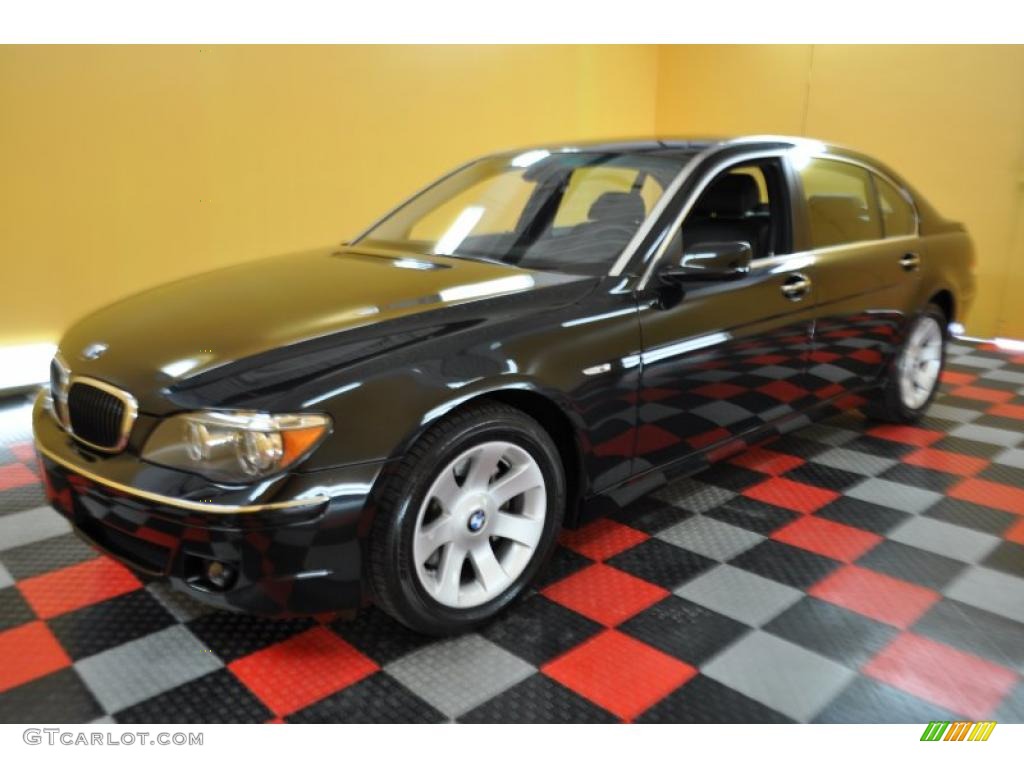 2008 7 Series 750Li Sedan - Azurite Black Metallic / Black photo #3