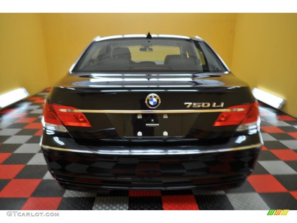 2008 7 Series 750Li Sedan - Azurite Black Metallic / Black photo #5