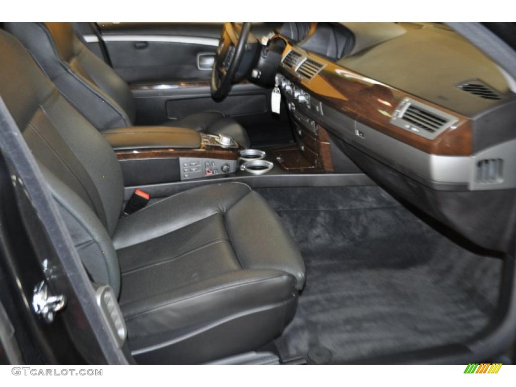 2008 7 Series 750Li Sedan - Azurite Black Metallic / Black photo #18