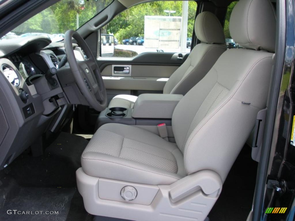 2010 F150 XLT SuperCab - Tuxedo Black / Medium Stone photo #5