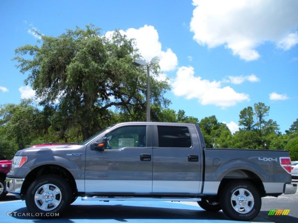 2010 F150 XLT SuperCrew 4x4 - Sterling Grey Metallic / Medium Stone photo #2